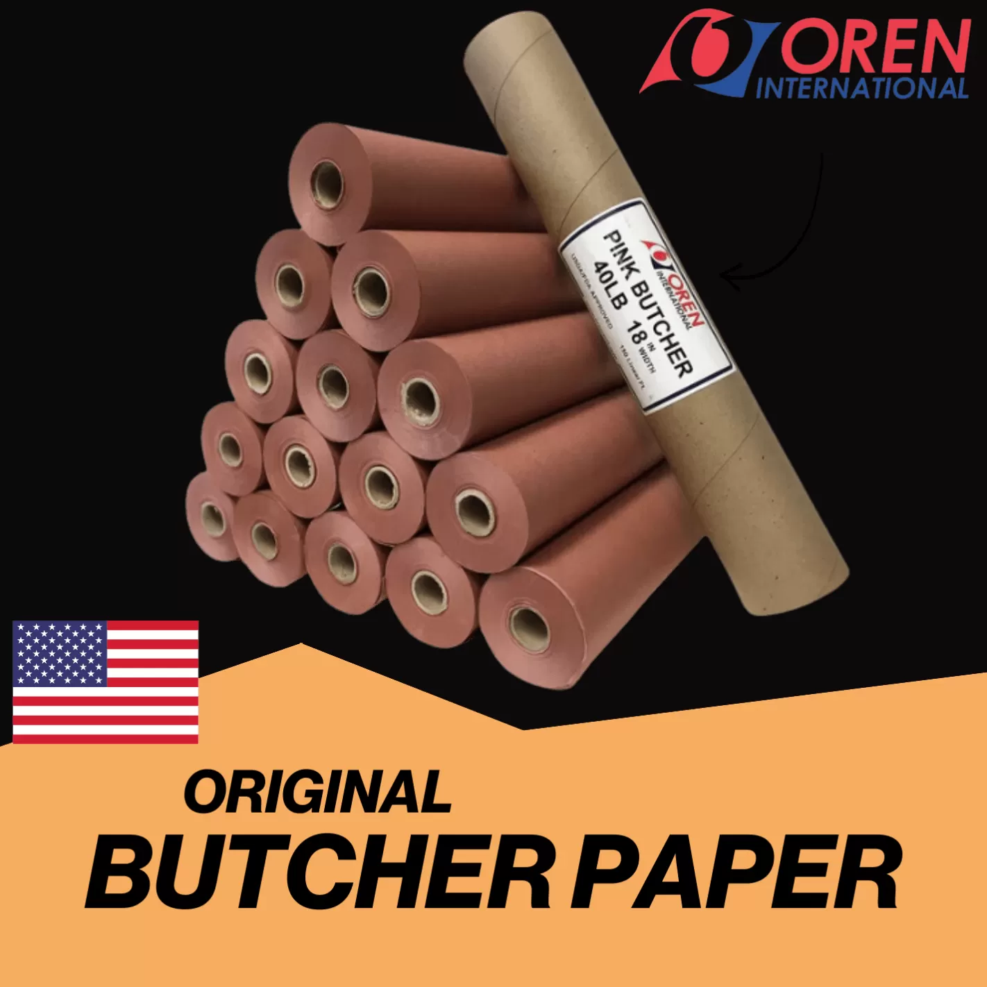 STAY SPICED Oren Original Pink Butcher Paper, BBQ Kraftpapier in versch. Längen - Original aus USA Discount